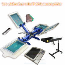 TM-R4k 2-Station 4 Color Germent Screen Printing Press